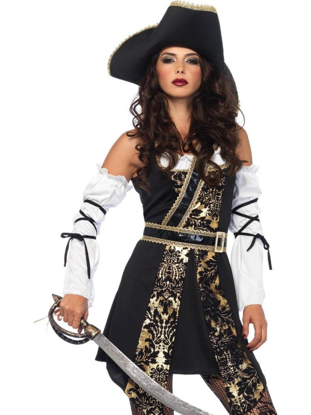 Sexy Black Pirate Costume for Women - Sea Buccaneer Dress & Accessories